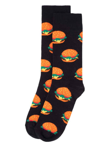 Happy Socks Skarpety (3 pary) w kolorze czarno-pomarańczowo-granatowym