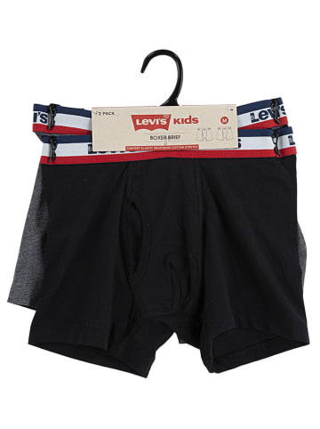 Levi's Kids Bokserki (2 pary) w kolorze szarym i czarnym