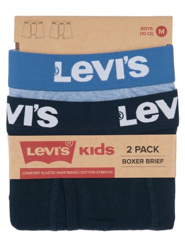 Levi's Kids 2er-Set: Boxershorts in Schwarz/ Hellblau