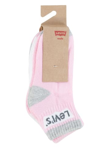 Levi's Kids Skarpety (3 pary) w kolorze jasnoróżowo-szaro-białym