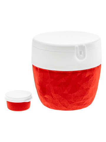 koziol Salatbox ''Bentobox L'' in Weiß/ Rot - (B)13,5 x (H)13 x (T)14,2 cm
