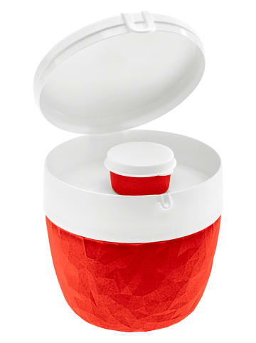 koziol Salatbox ''Bentobox L'' in Weiß/ Rot - (B)13,5 x (H)13 x (T)14,2 cm