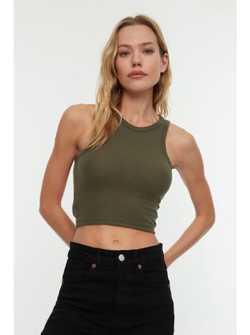 trendyol Top w kolorze khaki