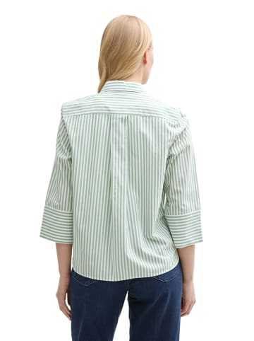 Tom Tailor Blouse groen/wit