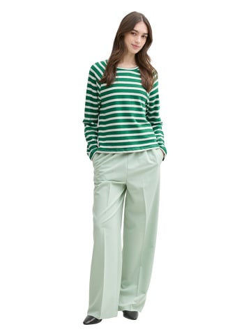 TOM TAILOR Denim Longsleeve groen/wit