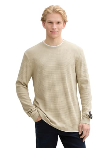 TOM TAILOR Denim Sweter w kolorze beżowym