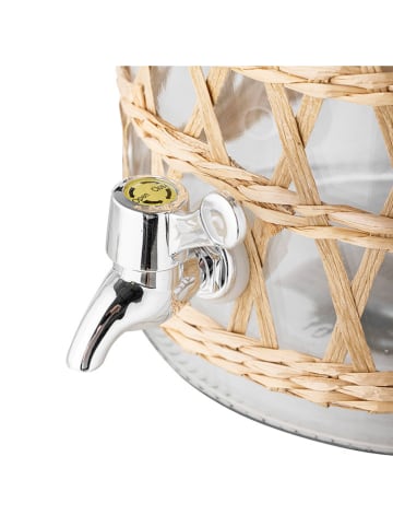 Bloomingville Drankdispenser "Manna" kleurloos/lichtbruin - (H)30 x  Ø 19,5 cm