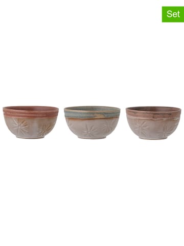 Bloomingville 3er-Set: Schalen "Aster" in Braun/ Blau - Ø 11 cm