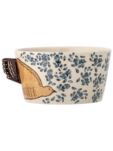 Bloomingville Kom "Hezha" blauw/crème - Ø 13 cm