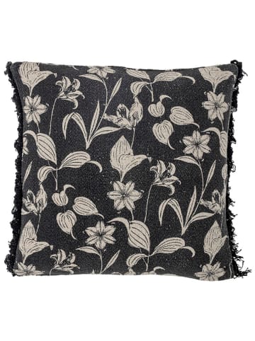 Bloomingville Kissen "Mali" in Schwarz/ Creme - (L)50 x (B)50 cm
