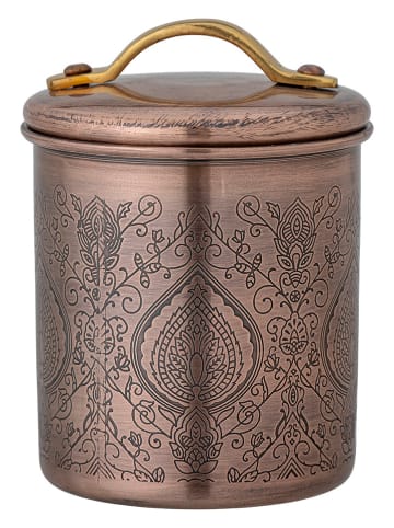 Bloomingville Voorraaddoos "Saralin" goudkleurig - (H)14 x  Ø 10 cm