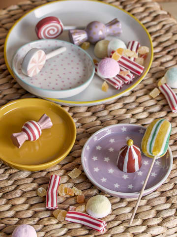 Bloomingville Serveerbord "Mylie" rood/paars - Ø 12,5 cm