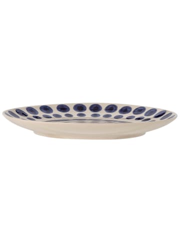 Bloomingville Talerz śniadaniowy "Shama" w kolorze niebiesko-pomarańczowym - Ø 20,5 cm