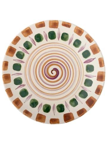 Bloomingville Dinerbord "Shama" groen/lichtbruin - Ø 27 cm