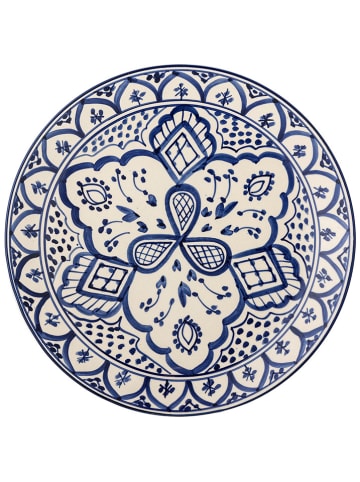 Bloomingville Talerz obiadowy "Karlie" w kolorze niebieskim - Ø 27,5 cm