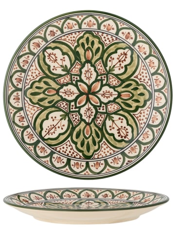 Bloomingville Speiseteller "Karlie" in Grün/ Braun - Ø 27,5 cm