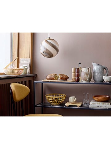 Bloomingville 2-delige set: zout- en pepermolen "Sabri" beige/bruin - (H)18 x  Ø 5,5 cm