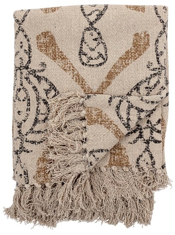 Bloomingville Plaid "Freddy" in Beige - (L)160 x (B)130 cm
