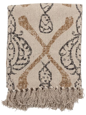 Bloomingville Plaid "Freddy" in Beige - (L)160 x (B)130 cm