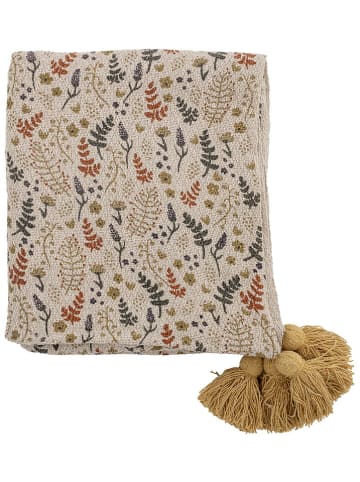 Bloomingville Plaid in Beige/ Gelb - (L)160 x (B)130 cm