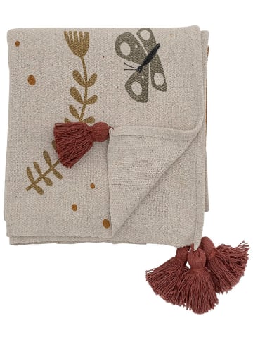 Bloomingville Plaid "Bryn" in Braun/ Creme - (L)160 x (B)130 cm