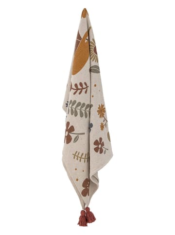 Bloomingville Plaid "Bryn" in Braun/ Creme - (L)160 x (B)130 cm