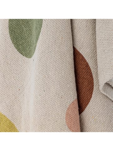 Bloomingville Pled "Clennie" w kolorze kremowo-zielonym - 160 x 130 cm