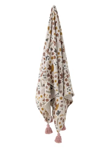 Bloomingville Plaid "Kristine" meerkleurig - (L)160 x (B)130 cm