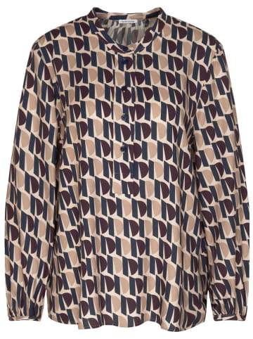 Seidensticker Bluse in Dunkelblaul/ Beige/ Lila