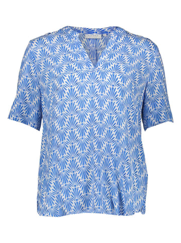 Eterna Bluse in Blau/ Weiß
