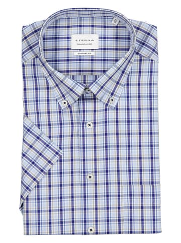 Eterna Hemd - Comfort fit - in Blau/ Hellblau/ Beige