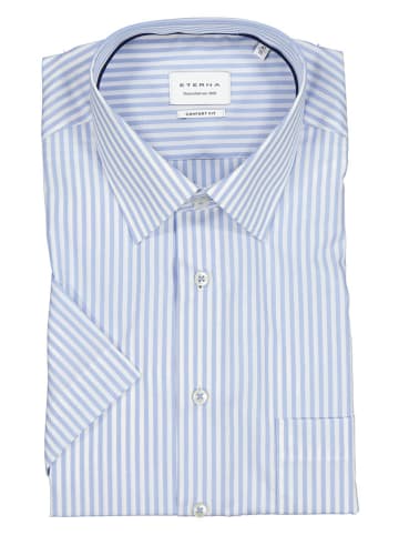 Eterna Hemd - Comfort fit - in Hellblau/ Weiß