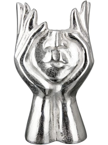 GILDE Wazon "Pose" w kolorze srebrnym - 18 x 30 x 12 cm