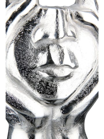 GILDE Wazon "Pose" w kolorze srebrnym - 18 x 30 x 12 cm