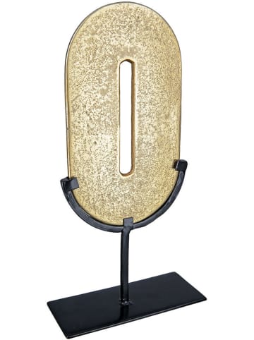 GILDE Dekoobjekt "Zero" in Gold - (B)19 x (H)39 x (T)8 cm
