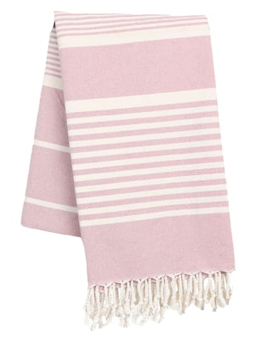 Samimi Hamamtuch "Havana" in Rosa/ Creme - (L)180 x (B)100 cm
