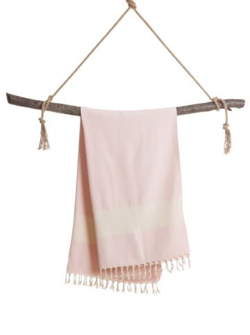 Samimi 2tlg. Set: Hamamtuch in Rosa/ Creme