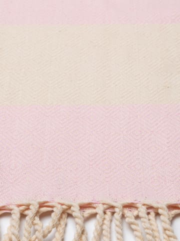 Samimi 2tlg. Set: Hamamtuch in Rosa/ Creme