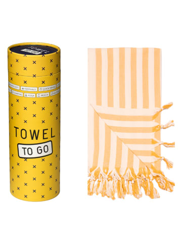 Samimi Hamamdoek "Demeter" crème/geel - (L)180 x (B)100 cm
