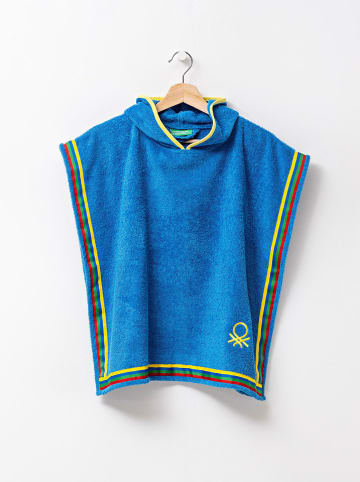 Benetton Kapuzenbadetuch in Blau