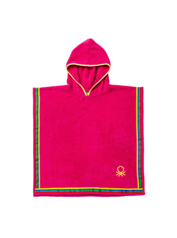 Benetton Kapuzenbadetuch in Pink