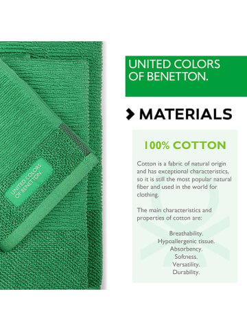 Benetton 3tlg. Handtuchset in Grün