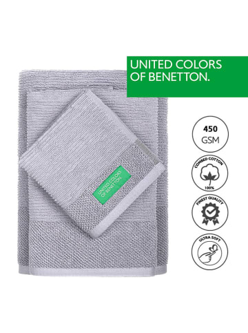 Benetton 3tlg. Handtuchset in Grau
