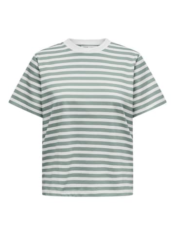 ONLY Shirt wit/grijsgroen