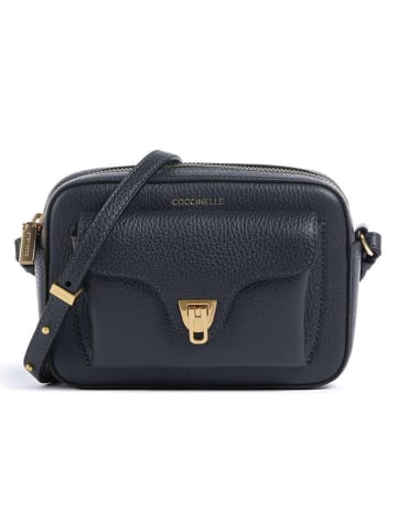 COCCINELLE Leder-Umhängetasche in Dunkelblau - (L)15 x (B)21 x (H)7 cm