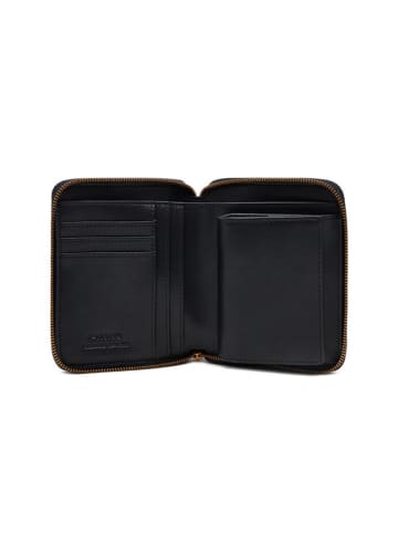 Pinko Skórzany portfel w kolorze czarnym - 12 x 10 x 3 cm