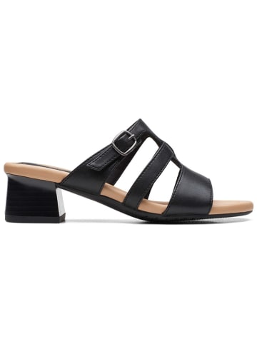 Clarks Leder-Pantoletten "Desirae Palm" in Schwarz