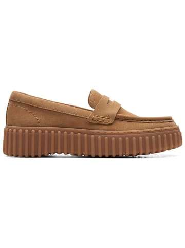 Clarks Leren mocassins "Torhill Penny" lichtbruin