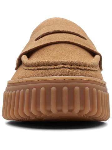 Clarks Leren mocassins "Torhill Penny" lichtbruin
