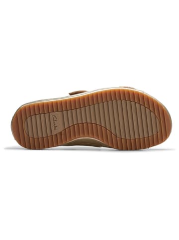 Clarks Leder-Pantoletten "Brookleigh Sun" in Gold